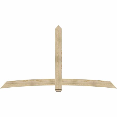 Ekena Millwork Bellingham Rough Sawn Timber Gable Bracket, Douglas Fir, 108"W x 58"H x 2"D x 6"F, 13/12 Pitch GBW108X58X0206BEL00RDF